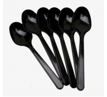 Ложка столовая пластик 160мм ПСП 100шт ЧЕРНАЯ (уп 2000)