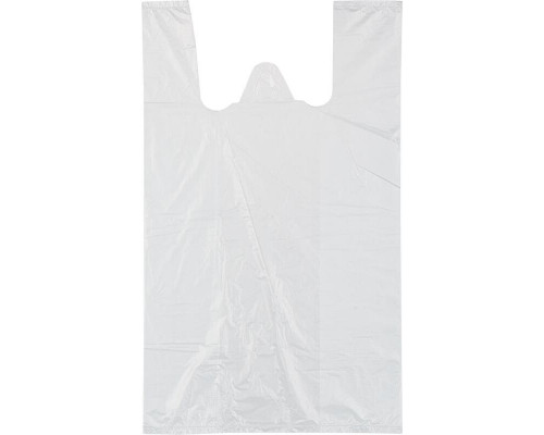 Майка ПНД 45+20*75 15мкм НУЛЕВКА белая уп 100шт (пак 1000) А