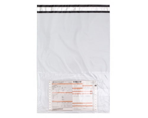 Пакет курьерский белый 290*400+40мм 50мкм с карманом (уп500шт)