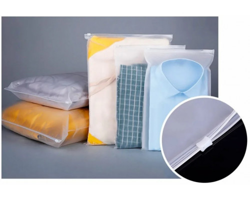 Пакеты матовые 270*350 60/70мкм с слайд защелкой (бегунком)