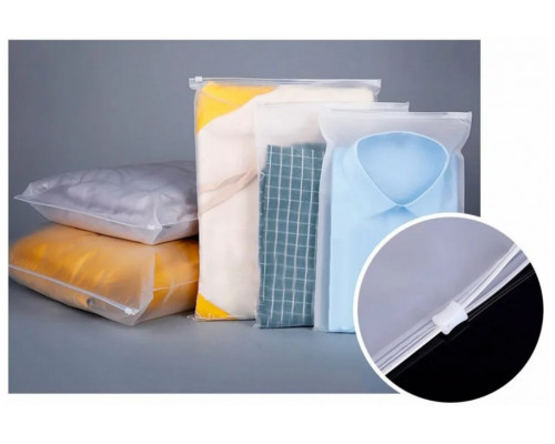 Пакеты матовые 350*400 60/70мкм с слайд защелкой (бегунком)