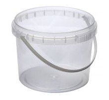 Ведро пищевое 2,25л с крышкой и замком прозр (уп 20)
