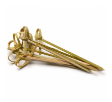 Пика для канапе 9см Завиток бамбук 100шт