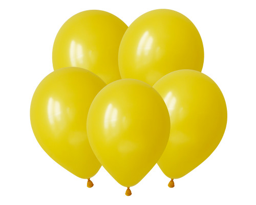 Шар латексный 12"/30см желтый пастель (уп 100шт) ТМ DECOBAL