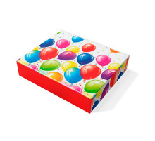 Коробка подарочная самосборная Воздушные шары 20*17*6см