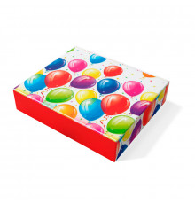 Коробка подарочная самосборная Воздушные шары 20*17*6см