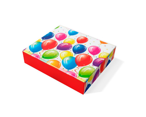 Коробка подарочная самосборная Воздушные шары 20*17*6см
