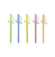 Пика для канапе 7см Меч шпага микс 4 цвета 500шт