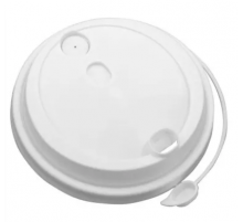 Крышка для стакана бум белая d-90мм с заглушкой 50/1000