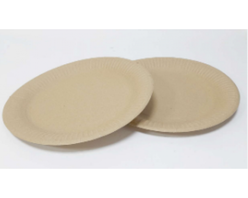 Тарелка картонная 180мм h-14мм крафт (уп50/1000)