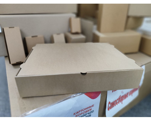 Коробка картонная самосборная 420*320*80 бурая СП (для пирога) ЧЛБ УФА
