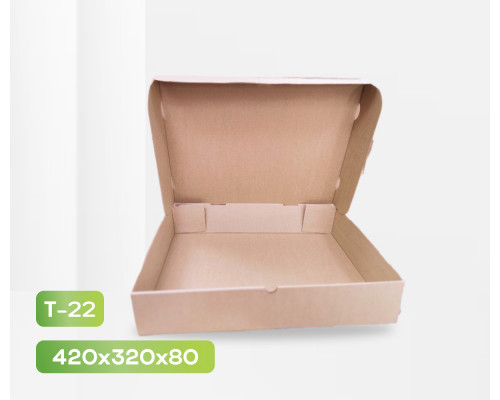 Коробка картонная самосборная 420*320*80 бурая СП (для пирога) ЧЛБ УФА