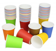 Стакан бумажный 350мл D90 цветной в ассортименте
