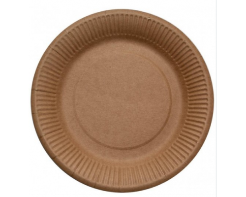 Тарелка картонная 230мм КРАФТ 100шт (уп1000)