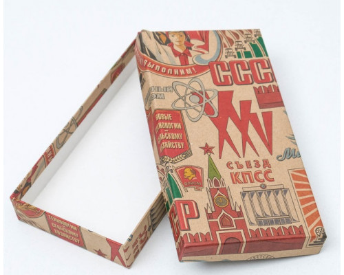 Коробка подарочная 20*10*3 СССР КРАФТ