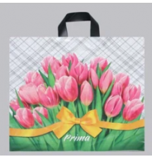 Пакет ПЭ с петлевой ручкой 44*44 70мкм В АССОРТИМЕНТЕ