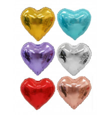 Шар фольгированный 5"/12,5см Сердце ЦВЕТ В АССОРТИМЕНТЕ