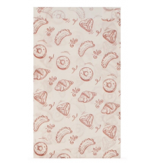 Пакет бумажный 250*140*60 ВЫПЕЧКА белый жиростойкий (уп100)