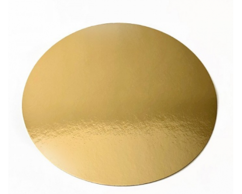 Подложка для торта 0,8 золото d260мм