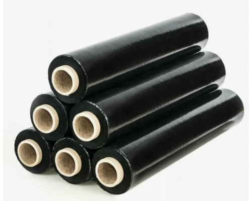 Стрейч пленка 500мм 20мкм 2,0кг нетто ЧЕРНЫЙ (высший сорт)