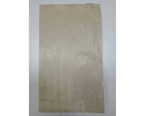 Пакет бумажный 350*200*100 Крафт с рисунком полоса