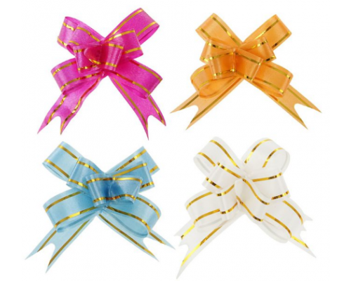 Бант-бабочка 1,8см/d-10см цвет в ассортименте (уп 10шт)