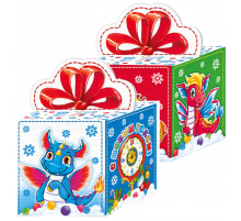 Коробка НГ КУБИК символ года 100*100*110 400гр