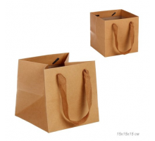 Пакет подарочный 15*15*15 крафт