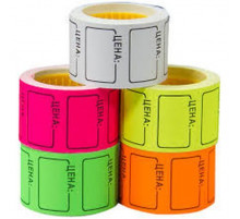 Ценник 50*40мм ролик цвет в ассортименте 100эт (уп5)