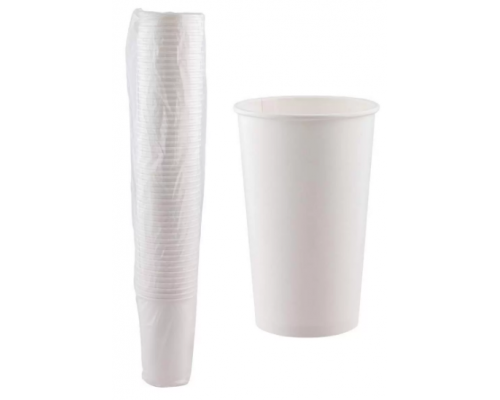 Стакан бумажный 400мл D90 БЕЛЫЙ (25/500)