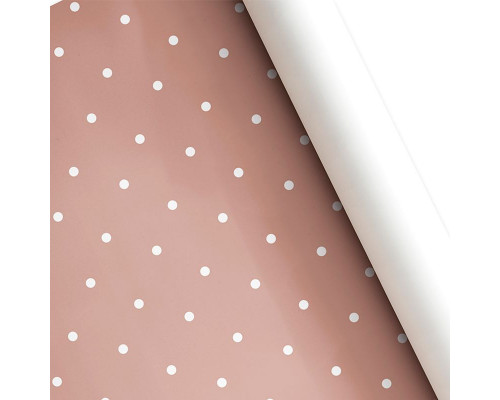 Бумага упаковочная 60*89 Белый горох ТМ ВЕСЕЛЫЙ ПРАЗДНИК