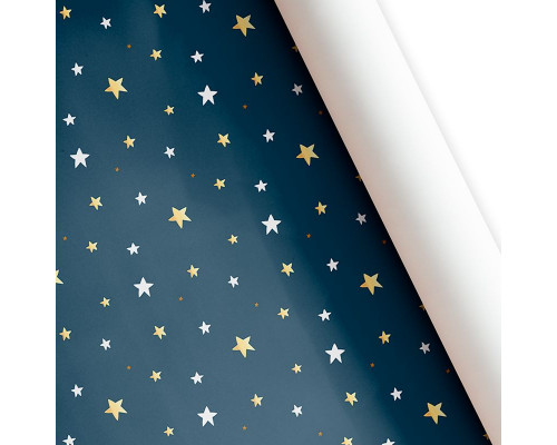 Бумага упаковочная 60*89 Звезды ТМ ВЕСЕЛЫЙ ПРАЗДНИК