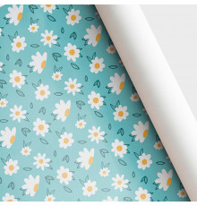 Бумага упаковочная 60*89 Ромашки ТМ ВЕСЕЛЫЙ ПРАЗДНИК