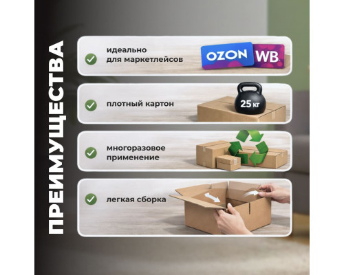 Коробка картонная 150*150*65 Т23 №440