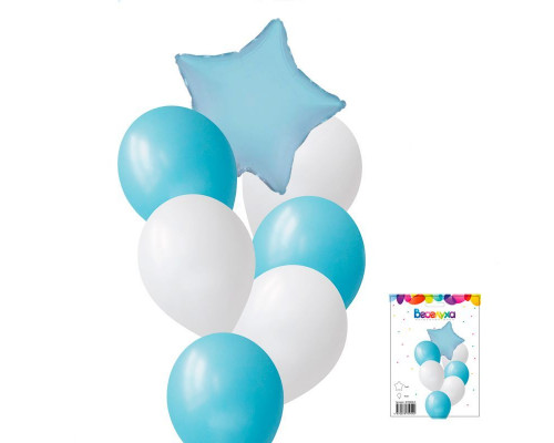 Набор шаров Голубой микс 7в1 ТМ ВЕСЕЛУХА