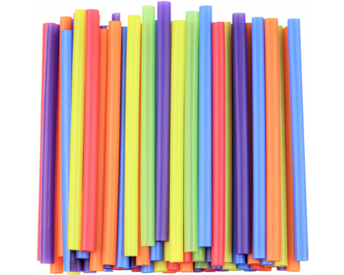 Трубочки для коктейля 250шт L-210 d-12 прямые цветные MIX