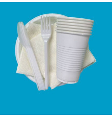 Набор одноразовой посуды для пикника НАШ ПИКНИК малый на 6 персон