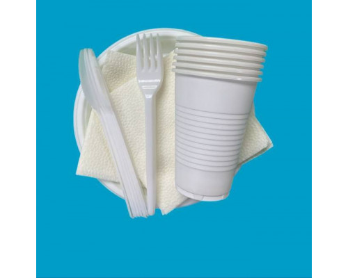 Набор одноразовой посуды для пикника НАШ ПИКНИК малый на 6 персон