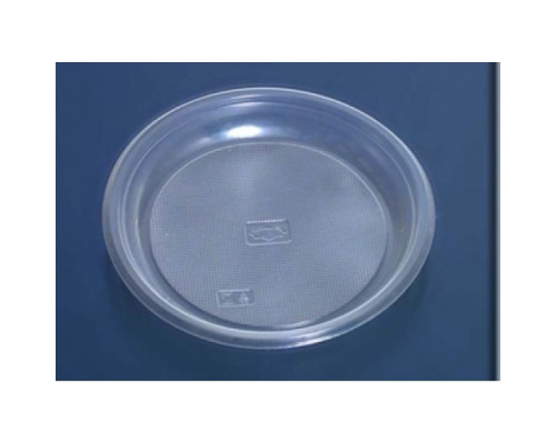 Тарелка пластиковая 170мм прозрачная 50шт (уп2000)