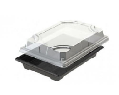 Контейнер для суши ДНО+КРЫШКА УК-703 190*136*30 черный (уп356)