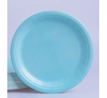 Тарелка картонная 180мм цвет в ассортименте