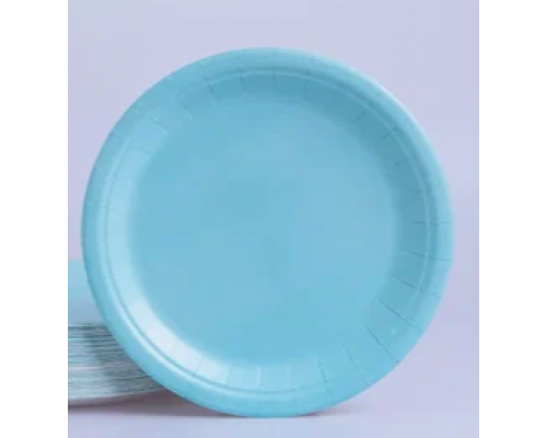 Тарелка картонная 180мм цвет в ассортименте