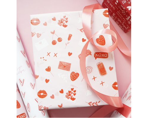 Бумага упаковочная 60*87 Французская любовь
