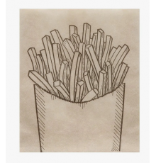 Пакет бумажный 115*100+30мм КАРТОФЕЛЬ ФРИ крафт