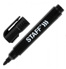 Маркер перманентный с колпачком для вскрытия коробок STAFF Basic ЧЕРНЫЙ 3мм