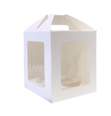 Коробка для торта с ложементом 160*160*180 мм ForGenika JUMPL II Window White