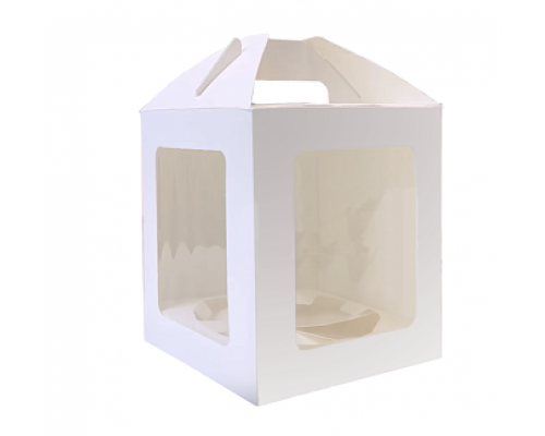 Коробка для торта с ложементом 160*160*180 мм ForGenika JUMPL II Window White