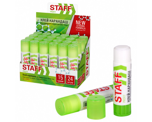 Клей-карандаш усиленный STAFF Profit 15г