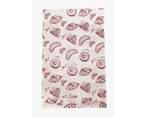 Пакет бумажный уголок 250*160 белый с рисунком