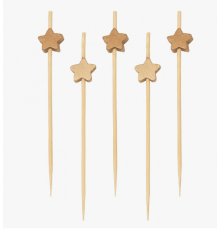 Пика для канапе 9см Звезда бамбук 100шт